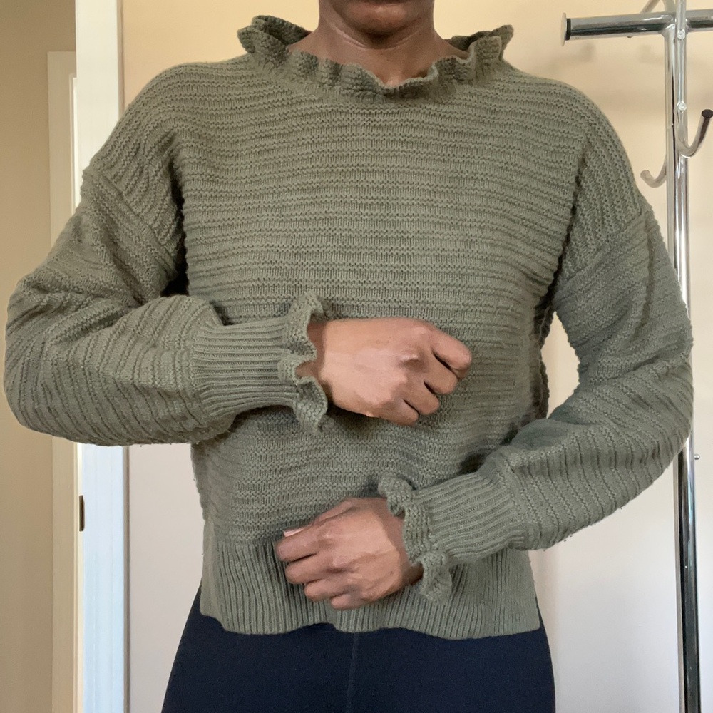 Madewell Ruffle Neck Sweater